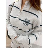 ワンポイントショートハーフジップニット【セットアップ着用可能】 | EVRIS | 詳細画像2 