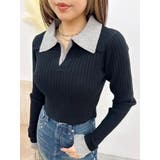 バイカラーポロニットトップス | EVRIS | 詳細画像17