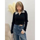 バイカラーポロニットトップス | EVRIS | 詳細画像18