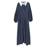 ネイビー | LAYERED DOLMAN OP/レイヤードドルマンワンピース | CALNAMUR