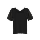 ブラック | FLOWER EMB KNIT/フラワーエンブロダリーニット | CALNAMUR