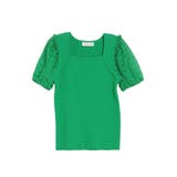 グリーン | FLOWER EMB KNIT/フラワーエンブロダリーニット | CALNAMUR