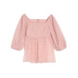 ピンク | 3D ROSE TULLE BL/3Dローズチュールブラウス | CALNAMUR