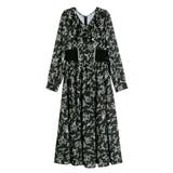 ブラック | FRILL FLOWER DRESS/フリルフラワードレス | CALNAMUR