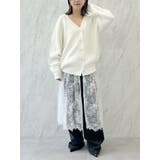 LACE×KNIT LONG CD/レース×ニットロングカーディガン | CALNAMUR | 詳細画像21