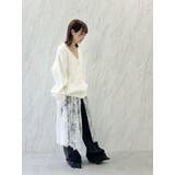 LACE×KNIT LONG CD/レース×ニットロングカーディガン | CALNAMUR | 詳細画像22