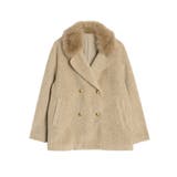 キャメル | FAKE FUR COLLAR | CALNAMUR