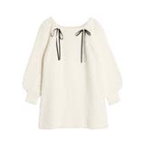 ホワイト | CURLY YARN MINI OP/カーリーヤーンミニワンピース | CALNAMUR