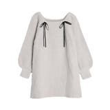 グレー | CURLY YARN MINI OP/カーリーヤーンミニワンピース | CALNAMUR