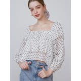 オフホワイト | FRILL TIERED BL/フリルティアードブラウス | CALNAMUR