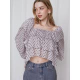 ピンク | FRILL TIERED BL/フリルティアードブラウス | CALNAMUR