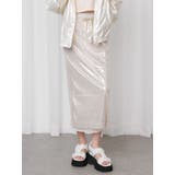 アイボリー | SPANGLE DRAWSTRINGS SK/スパンコールドロストスカート | CALNAMUR