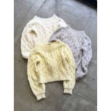 イエロー | 2WAY MIX YARN CABLE KNIT/２WAYヤーンケーブルニット | CALNAMUR