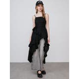 ブラック | ROSE ASYMMETRIC HEM | CALNAMUR