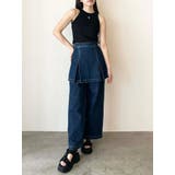 インディゴ | DENIM TUCK MINI SK/デニムタックミニスカート | CALNAMUR