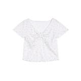 アイスブルー | PETIT FLOWER RIBBON TSHIRTS/小花柄リボンTシャツ | CALNAMUR