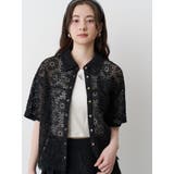 ブラック | FLOWER LACE HALF | CALNAMUR