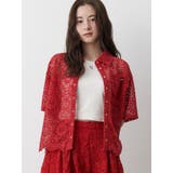 レッド | FLOWER LACE HALF | CALNAMUR