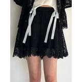 ブラック | FLOWER LACE CULOTTES/フラワーレースキュロット | CALNAMUR