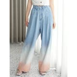 アイスブルー | グラデーションデニムパンツ | CALNAMUR