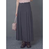 チャコールグレー | ランダムプリーツロングＳＫ | CALNAMUR