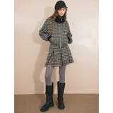 チェックニットソーミニスカート | CALNAMUR | 詳細画像4 