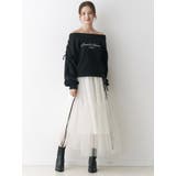 サイドライン&リボンチュールスカート | CALNAMUR | 詳細画像5 