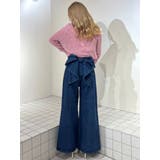 バックリボンデニムパンツ | CALNAMUR | 詳細画像2 