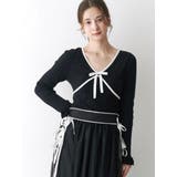 バイカラーリボンニット | CALNAMUR | 詳細画像1 