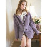 ラベンダー | ミニシャギーテーラードコート | CALNAMUR