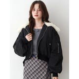 ブラック | ファーカラーバルーンブルゾン | CALNAMUR