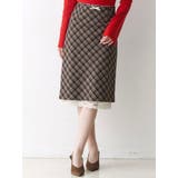 ダークブラウン | ハーフレングスタイトスカート | CALNAMUR