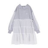 グレー | 2WAYチュールオーバースウェットワンピース | CALNAMUR