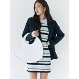 マルチボーダーポロニットワンピース | CALNAMUR | 詳細画像6 