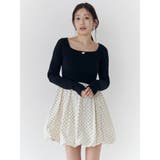 ブラック | ドッキングバルーンミニワンピース | CALNAMUR