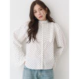 ミックス | コットンフリルレースブラウス | CALNAMUR