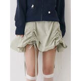 グリーン | ドロストバルーンミニスカート | CALNAMUR