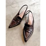 ブラウン | バイカラーローファーミュール | CALNAMUR