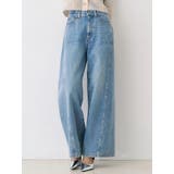 ブルー | バックデザインワイドデニム | CALNAMUR