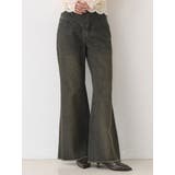 ブラック | ローライズフレアデニムパンツ | CALNAMUR