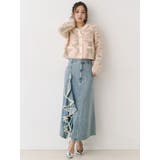 フリルスリットデニムミニスカート | CALNAMUR | 詳細画像4 