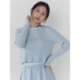 ブルー | ケーブルMIXコンパクトニット | CALNAMUR