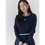 ネイビー | ケーブルMIXコンパクトニット | CALNAMUR