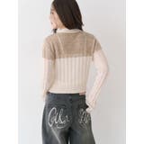 フロントジップバイカラーニット | CALNAMUR | 詳細画像14 