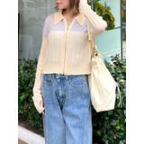 フロントジップバイカラーニット | CALNAMUR | 詳細画像30 