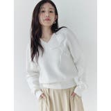 オーガンコサージュVネックニット | CALNAMUR | 詳細画像13 