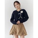 オーガンコサージュVネックニット | CALNAMUR | 詳細画像19 