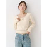 コサージュリボンコンパクトニット | CALNAMUR | 詳細画像3 