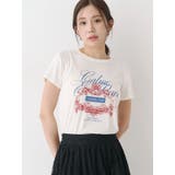 ホワイト | オーナメントモチーフプリントTシャツ | CALNAMUR