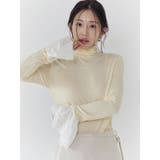 イエロー | レーヨンハイネックドッキングトップス | CALNAMUR